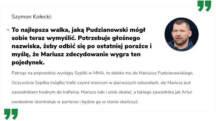 Pudzian - Szpilka typy