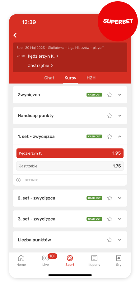 ZAKSA - Jastrzębski - kursy Superbet
