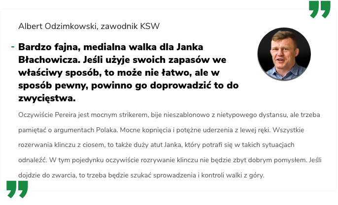 Typy Błachowicz - Pereira