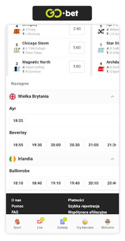 wyścgi konne goplusbet
